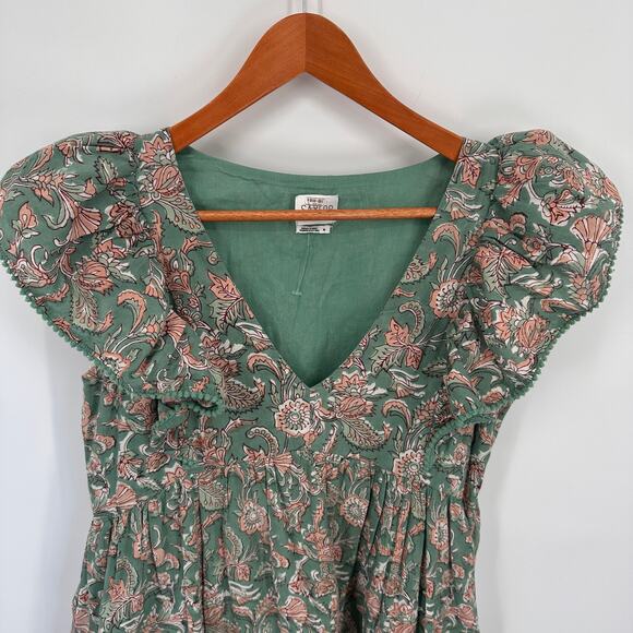 SAYLOR Ruffle Shouler Darya Maxi Dress // S - Picture 4 of 12